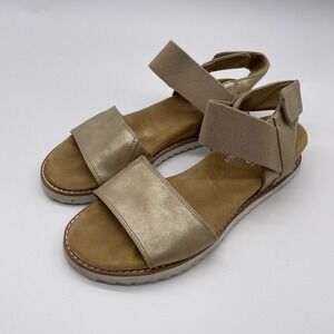 Womens Ladies‎ Gold skechers Bobs slip on shoes Sandals Size 7 Slingback